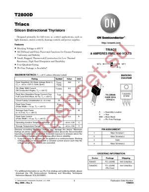 T2800DG datasheet  